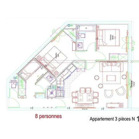 Apartmán Le Portillo - Piscine - 3 Pieces Pour 8 Personnes Mae-6113